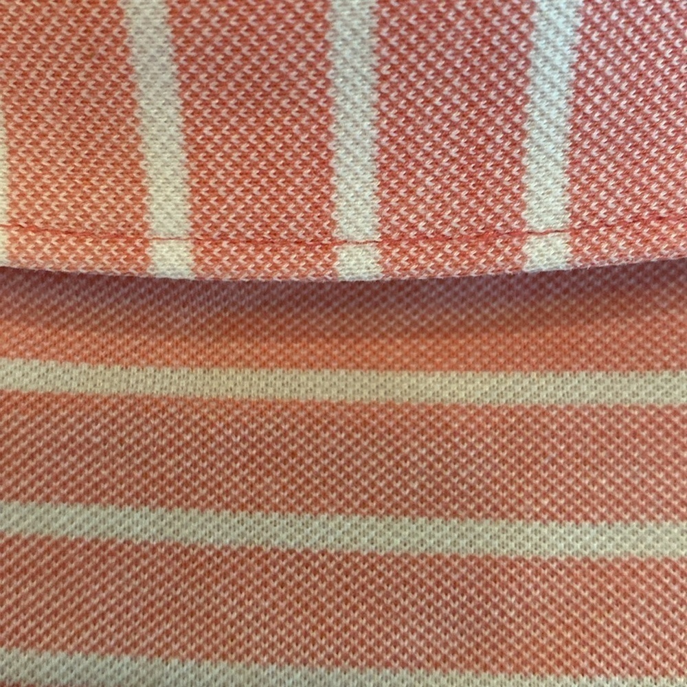 Peter Millar Cotton Pink White Striped Polo Shirt Size XL - Picture 7 of 9